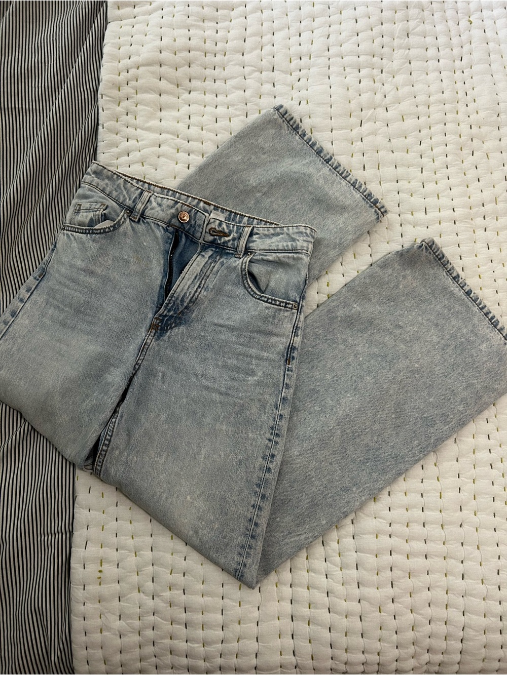 H&M Light Blue Wide Leg Jeans